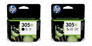 Original HP 305XL Black & Colour Ink Cartridge For HP DeskJet 2724 Printer