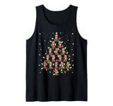 Coyote Santa Christmas Tree Lights Ugly Sweater Style Tank Top