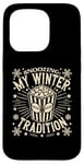 Coque pour iPhone 15 Pro Movie Lovers Snoozing: My Winter Tradition Retro Humour