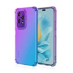 Osophter for Honor 200 lite 5G Case: two color gradient reinforced corner TPU shock absorption flexible Cell Phone Cover for Honor 200 lite 5G(Purple Blue)