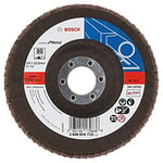 Bosch Flap Disc X551 'Expert for Metal' (Metal, Angled, Ø 125 mm, Grit 80, Accessories Angle Grinder)