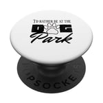 i'd rather be at the dog park petting dog PopSockets Adhesive PopGrip