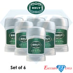 6 x Brut Men's Original Large Stick Anti-Perspirant Deodorant Original 50ml