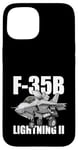 Coque pour iPhone 15 F-35B Dessin animé amusant avions de chasse militaire