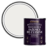 Rust-Oleum Peinture Blanche Résistante à l'eau pour Faïence de Cuisine, Finition Mate - Fleur 750ml