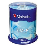 Verbatim cd-r extra protection 700 mo 52x 100 pièce(s)