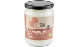 BioToday - Cold Pressed Coconut Oil, Raw, Organic, Heat Resistant, Use in Cooking, Baking & Frying or for Hair & Skin, Vegan 400g Jar