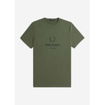 T-shirt Fred Perry  graphic t-shirt - laurel wreath green