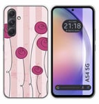 Coque Silicone pour Samsung Galaxy A54 5G Design Fleurs Vintage Dessins