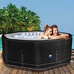 NETSPA - Spa Gonflable Octogonal Python 5/6 Places - SP-PYT155C - Jacuzzi Portable avec Chauffage, Pompe de Filtration de l'eau, Panneau de Contrôle - Température Max. 42°C - Volume 850l - 185x70cm