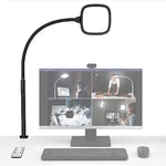 Hapfish Lampe de Bureau LED Puissante à Pince, 20W Lampe Architect à Télécommande, Haute Luminosité, Rotation 360°, Grande Surface éclairage, Lumiere Flexible pour Ecran/Gaming/Travail - Noire