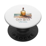 Cocoa Beach Florida Bouteille de rhum aquarelle Motif plage PopSockets PopGrip Adhésif