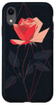 Coque pour iPhone XR Rose Minimalisme Géométrique Art Floral