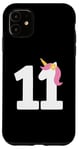 Coque pour iPhone 11 Licorne pour 11e anniversaire pour enfants, filles, tout-petits, femmes, hommes