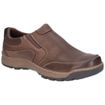 Hush Puppies Mens Jasper Slip On Leather Shoes (Brown) - Size UK 9