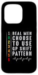 iPhone 15 Pro Real Men Use RACE Shift Pattern Tee - Motorcycle Gear Shift Case