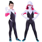 Halloween Ghost Spider Gwen Maskerad Cosplay-dräkt för barn W-100 100cm