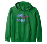 Crazy Street Graffiti Brick Wall Design Sprayer Zip Hoodie