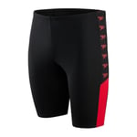 Speedo Boom Logo Splice Jammers de natation Homme, Noir/Rouge, 3XS