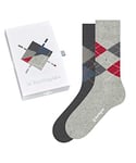 Burlington Basic Gift Box M So coton fantaisie lot de 2 paires, Chaussettes Homme, Gris Grey Mix 0070, 40-46