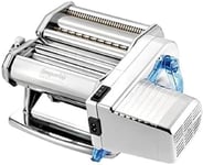 Imperia Electric IPASTA Machine à pâte électrique 100% Made in Italy. Machine à pâtes fraîches en acier avec moteur électrique 220 V. Feuilleteuse électrique pour lasagne, Tagliolini, Fettuccine