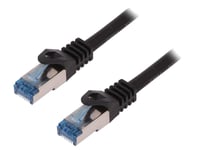 Cable reseau RJ45 male S-FTP Cat 6a noir- 50m