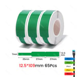 Niimbot-Étiquettes étanches D11 D110,papier à câble Prquinze,fournitures d'imprimante extérieure,ruban adhésif,d'étiquettes en papier - Type 3 Rolls Paper Green