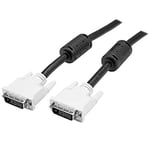 StarTech.com 5m DVI-D Dual Link Cable - Male to Male DVI-D Digital Video Monitor Cable - 25 pin DVI-D Cable M/M Black 5 Meter - 2560x1600 (DVIDDMM5M)