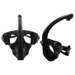 MHSHKS Snorkel Mask, Dry Snorkel Set, Big View Snorkelling Mask Full Face Design- Free Breath Diving Mask With Anti-fog And Anti-leak For Adults (Color : Black)