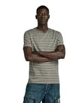 G-STAR RAW Men's Stripe slim r t T-Shirts, Multicolor (gs grey/grey alloy stripe D24445-C339-G384), L