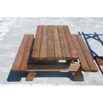Jardinatoire - Table de jardin & pique-nique - 2m - 4/6 personnes - Section Renforcée - idéal pour dejeuner en exterieur