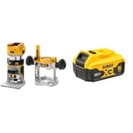 DEWALT DCW604NT-XJ 18V XR Brushless 8mm (1/4") Router in TSTAK Kitbox Box - Bare Unit + DEWALT Battery