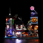 Jeu De Lumières pour (Ninjago Les Quais De La Ville) Modèle en Blocs De Construction - Kit De Lumière A LED Compatible avec Lego 70657, Ne Figurant Pas sur Le Modèle