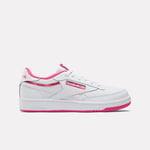 Reebok Club C Revenge Sneaker, White/BOLDPINK, 29 EU