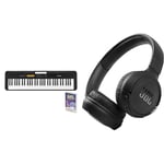 Casio CT-S100AD 61 Key Portable Electronic Keyboard in Black & JBL Tune510BT - Wireless on-ear headphones featuring Bluetooth 5.0, up to 40 hours battery life