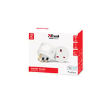 Trust WiFi UK Smart Plug, Amazon Alexa Plug (Echo & Echo Dot), Google Home, Remote Control Sockets that Work with Phone/Tablet, No Hub Required, Twin Pack (2 Plugs) - White [Amazon Exclusive]