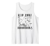 Ghost Reading Halloween Book Lover Cute Bookworm Tank Top