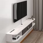 Étagère TV flottante en bois,Etagere TV Murale Meuble TV Suspendu Bois Etagere Murale Flottante TV Meuble Etagere TV Support TV Mural Meubles TV Mural TV Armoire with Doors Meuble de TV avec Rangement