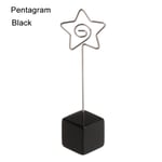 Memo Clip Photo Holder Gift Note Clamp Black Pentagram