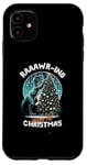 Coque pour iPhone 11 Balade autour du dinosaure de Noël