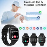 Montre Connectée Femme Homme,Montre Intelligente Avec Appels Bluetooth Etanche Ip68 Moniteur De Fréquence Cardiaque Sommeil 100+ Modes Sportifs Podometre,Montre Connecter Pour Android Ios