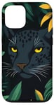 iPhone 14 Midnight Panther with Bold Jungle Foliage Case