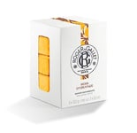 Roger&Gallet - Coffret Savons Ronds Bienfaisants Bois d'Orange 3 x 100g - 96% d'ingrédients d'origine naturelle - Base lavante 100% d’origine végétale - Biodégradable - Parfumés à cœur