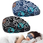 2 Casques De Sommeil Bluetooth Edition 2024 Avec Haut-Parleur Hd Et Microphone,Cadeau Parfait Pour Les Dormeurs Latéraux/Yogis/Voyageurs/Coureurs/Insomniaques(Fleur Bleue Et Fleur Noire)