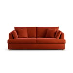 Habitat Holmfirth Velvet 3 Seater Sofa Bed - Orange Burnt