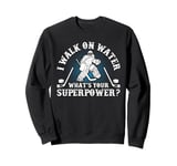 I Walk on Water Ice Hockey Lover Player Superpower Youth Sweatshirt