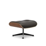 Vitra - Lounge Ottoman, Cherry Polished/Sides black, Leather Cat. L40 Premium 77 - Skamler og taburetter - Charles & Ray Eames - Brun - Metall/Tre