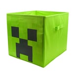 HOX Kids Minecraft Creeper Collapsible Storage Boxes with Handles | Durability & high-quality Fabric Foldable Storage Cubes|Compatible Ikea Kallax Furniture|Perfect For Organising Kids Room & Playroom