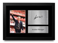 HWC Trading FR A4 Arsene Wenger Gifts Printed Signed Autograph Picture for Football Fans and Supporters - A4 Framed