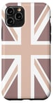 Coque pour iPhone 11 Pro Drapeau britannique Beige cool Union Jack